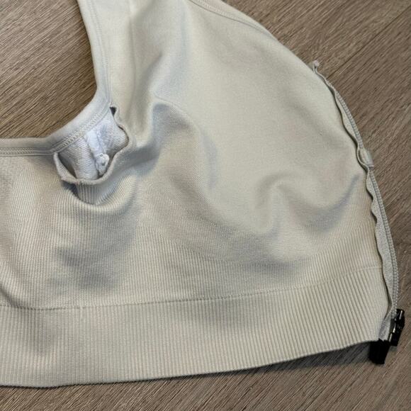 Avia Zip Front Sports Bra XXL Leopard Print Light Grey Racerback Style AV18191 - Picture 9 of 13